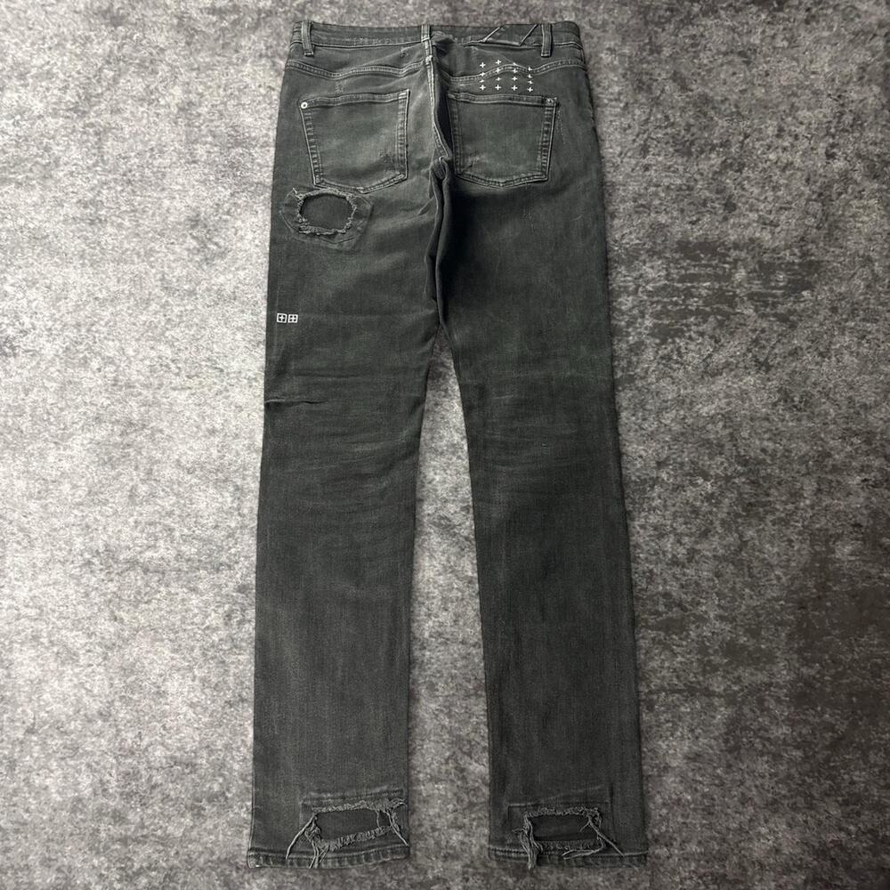 Ksubi Chitch Black Distressed Skinny Jeans Mens 33 Y2K Grunge Stretch Denim